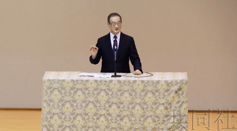 岛田在卸任仪式上发言