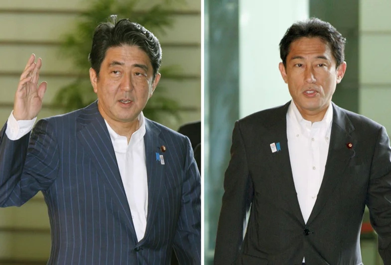 安倍晋三与岸田文雄 